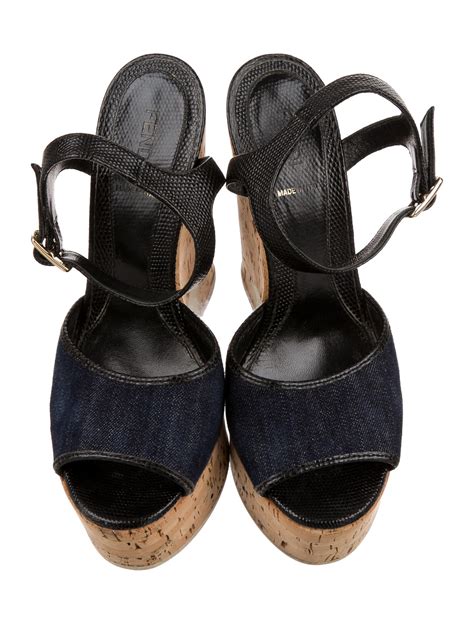 girls fendi sandals|Fendi denim sandals.